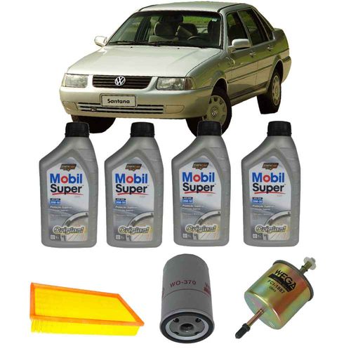 Kit-Troca-Oleo-Mobil-20W50-Volkswagen-Santana-2.0-8V-1993-a-1996